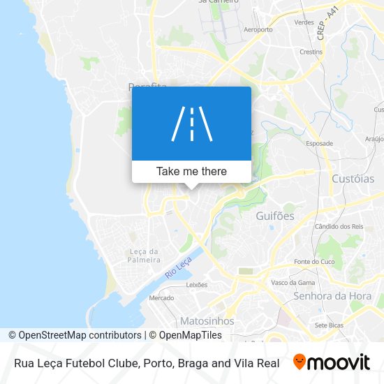 Rua Leça Futebol Clube map