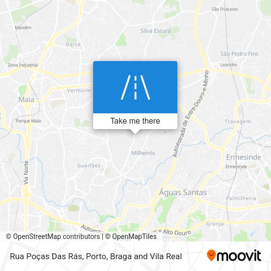 Rua Poças Das Rás mapa