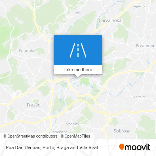 Rua Das Uveiras map