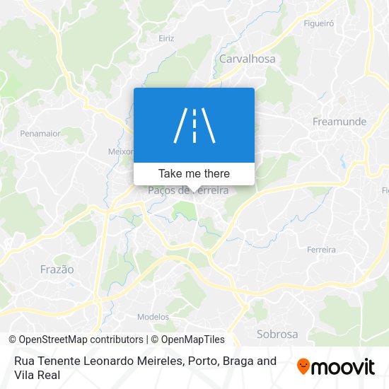Rua Tenente Leonardo Meireles mapa