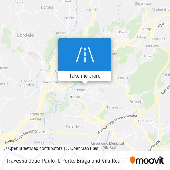 Travessa João Paulo II mapa