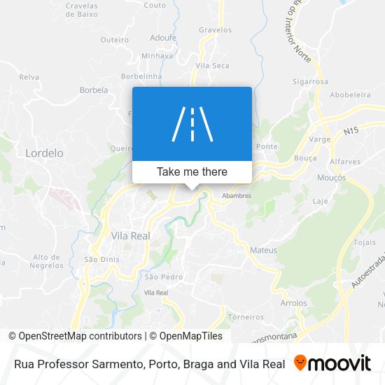 Rua Professor Sarmento mapa