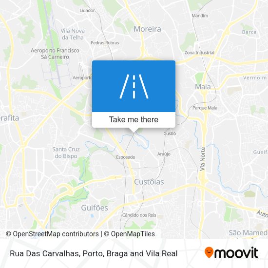 Rua Das Carvalhas mapa