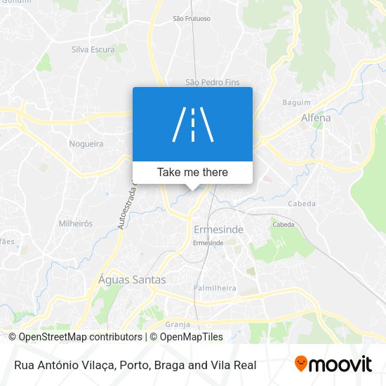 Rua António Vilaça mapa