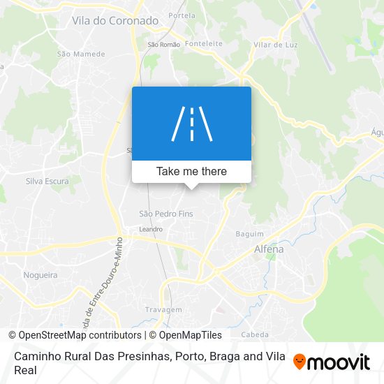 Caminho Rural Das Presinhas mapa