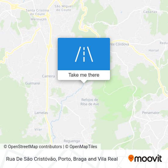 Rua De São Cristóvão mapa