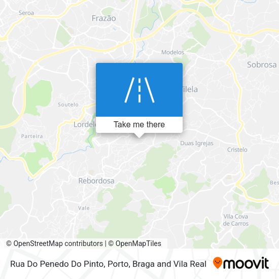 Rua Do Penedo Do Pinto mapa