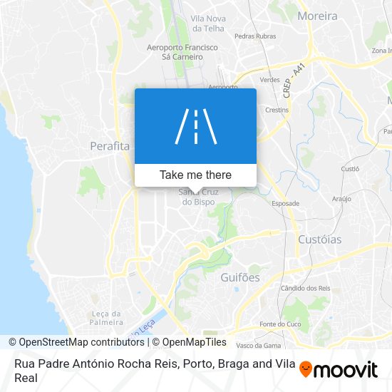 Rua Padre António Rocha Reis mapa