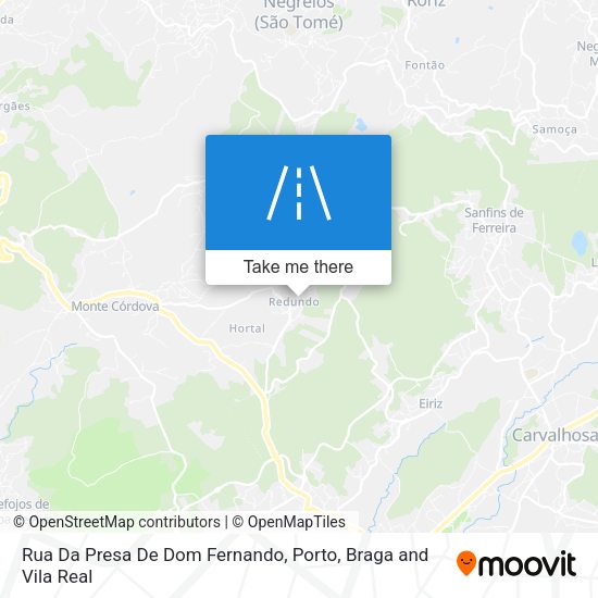 Rua Da Presa De Dom Fernando mapa