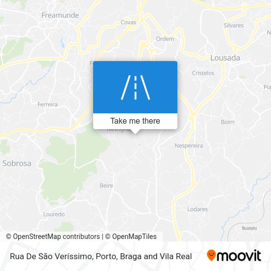 Rua De São Veríssimo mapa