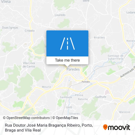 Rua Doutor José Maria Bragança Ribeiro mapa