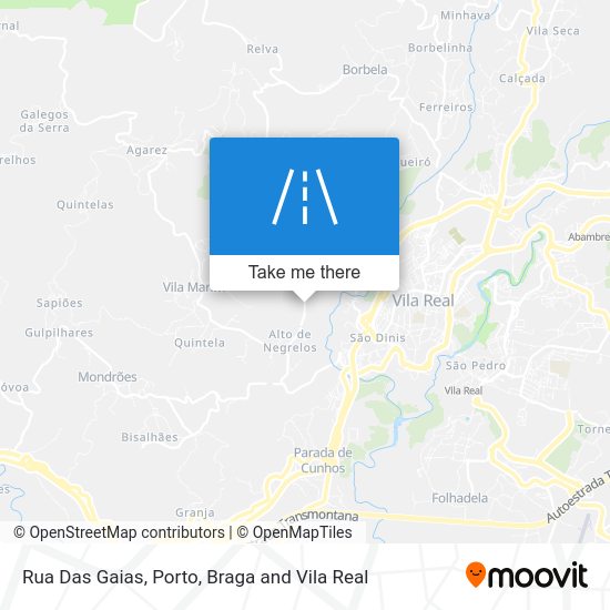 Rua Das Gaias map