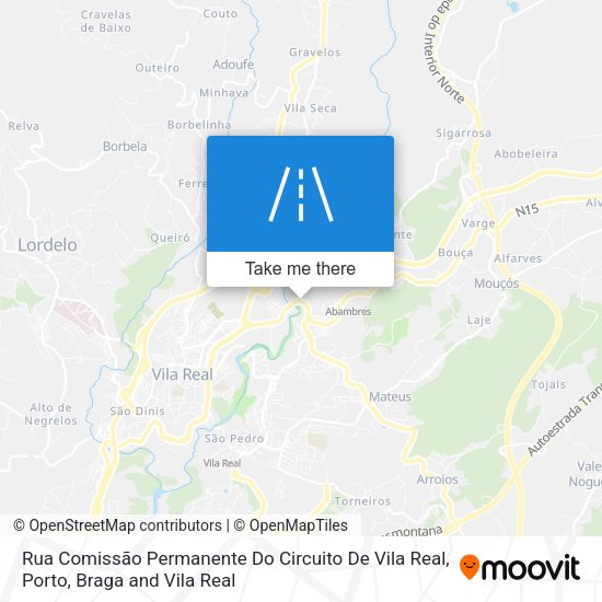 Rua Comissão Permanente Do Circuito De Vila Real map