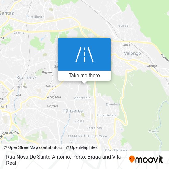 Rua Nova De Santo António mapa