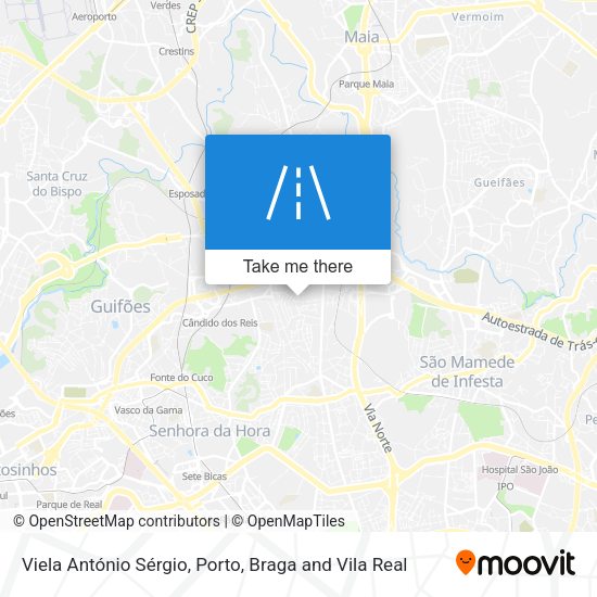 Viela António Sérgio mapa