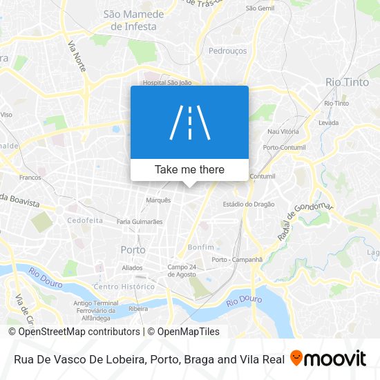 Rua De Vasco De Lobeira map