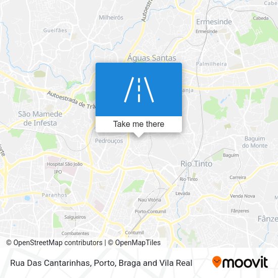 Rua Das Cantarinhas mapa