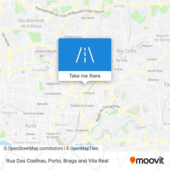 Rua Das Coelhas mapa