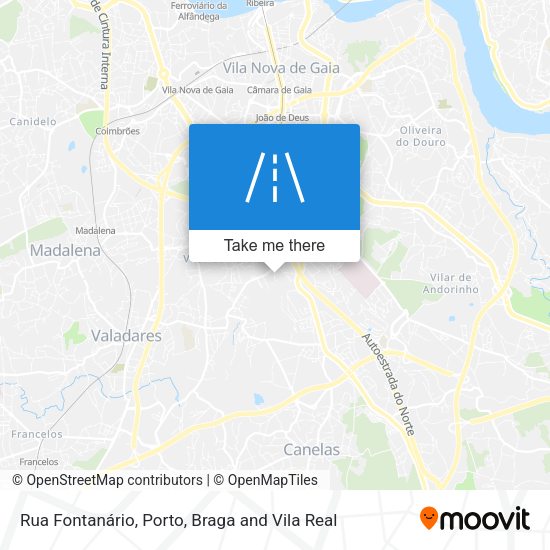 Rua Fontanário mapa
