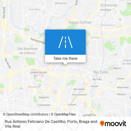 Rua António Feliciano De Castilho mapa