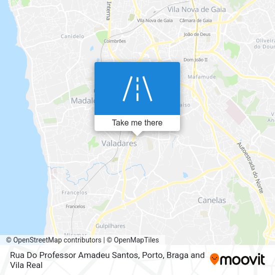 Rua Do Professor Amadeu Santos map
