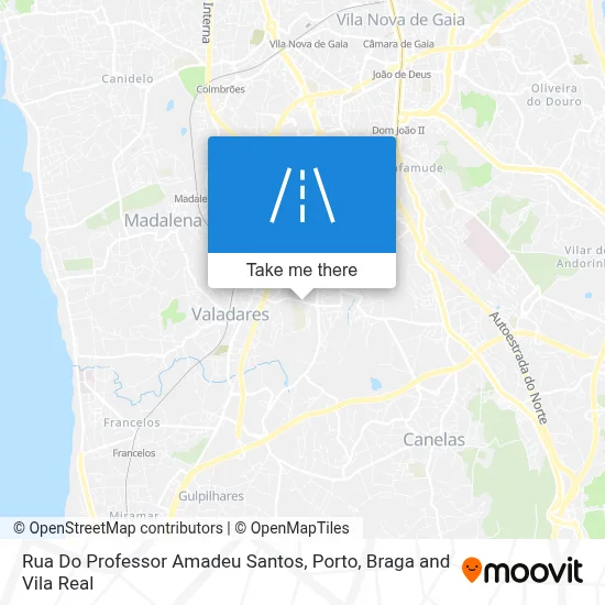 Rua Do Professor Amadeu Santos map