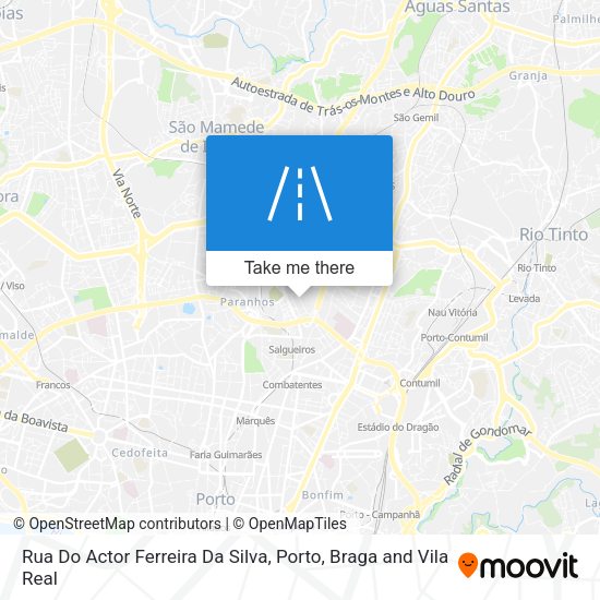Rua Do Actor Ferreira Da Silva map