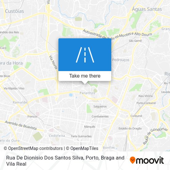 Rua De Dionísio Dos Santos Silva mapa