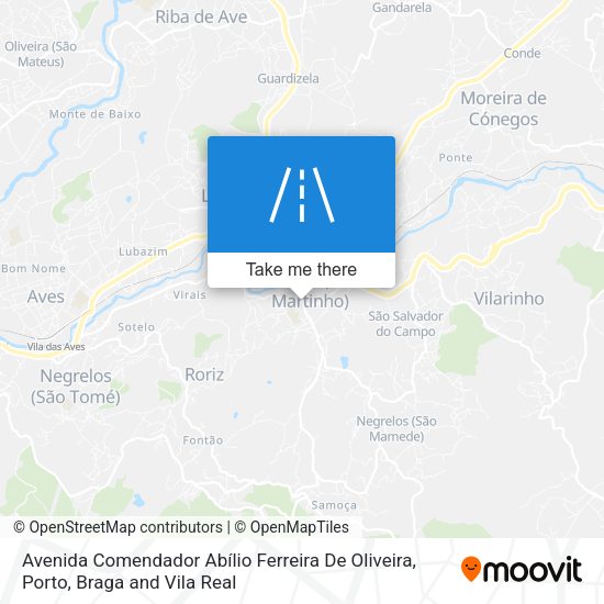 Avenida Comendador Abílio Ferreira De Oliveira mapa