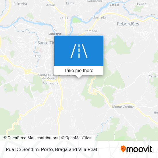 Rua De Sendim mapa