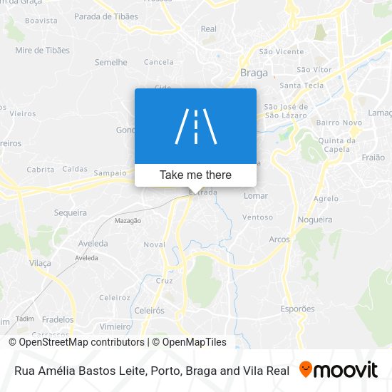 Rua Amélia Bastos Leite mapa