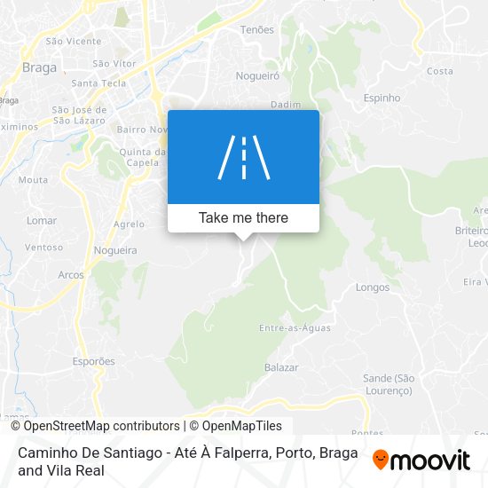 Caminho De Santiago - Até À Falperra map