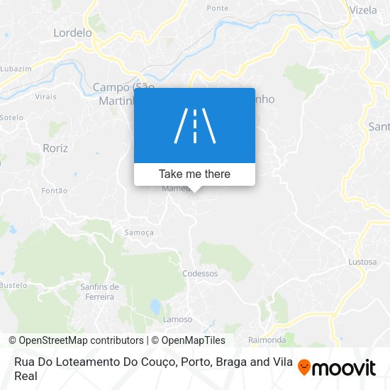 Rua Do Loteamento Do Couço map