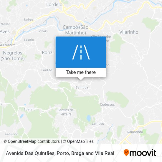 Avenida Das Quintães mapa