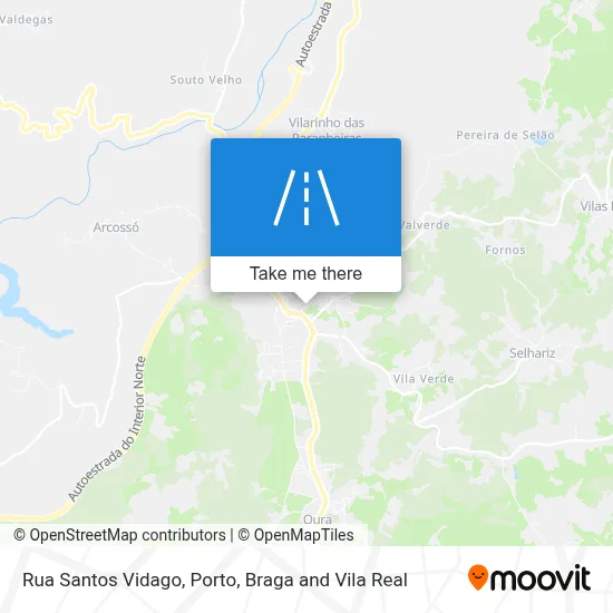 Rua Santos Vidago map