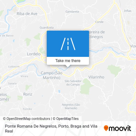 Ponte Romana De Negrelos mapa