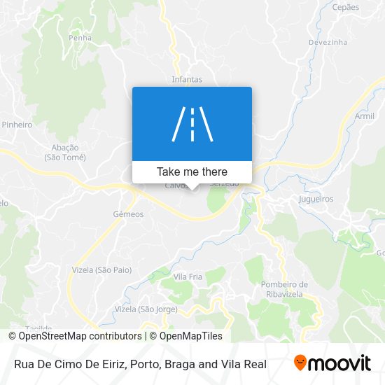 Rua De Cimo De Eiriz mapa