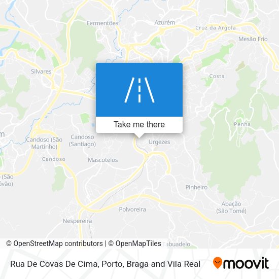 Rua De Covas De Cima mapa