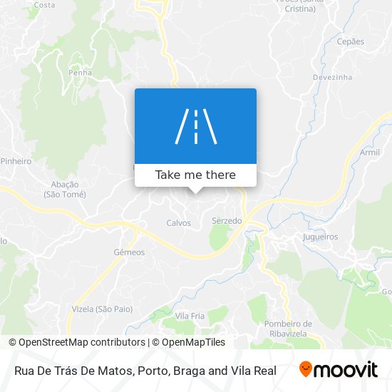 Rua De Trás De Matos mapa