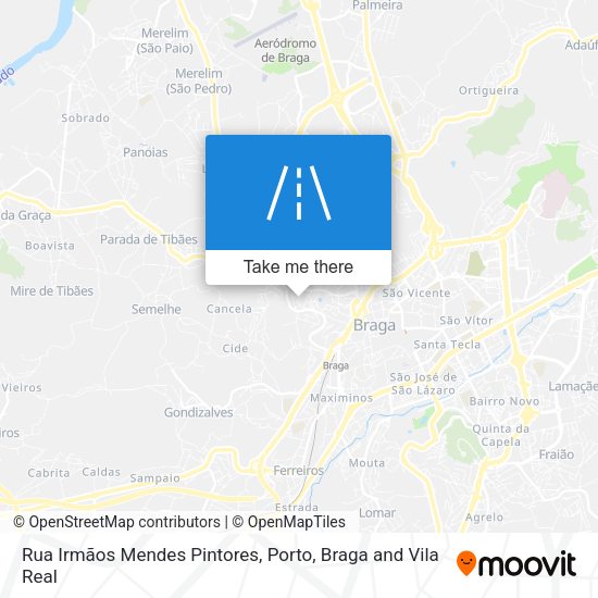 Rua Irmãos Mendes Pintores mapa