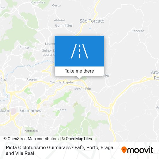 Pista Cicloturismo Guimarães - Fafe map