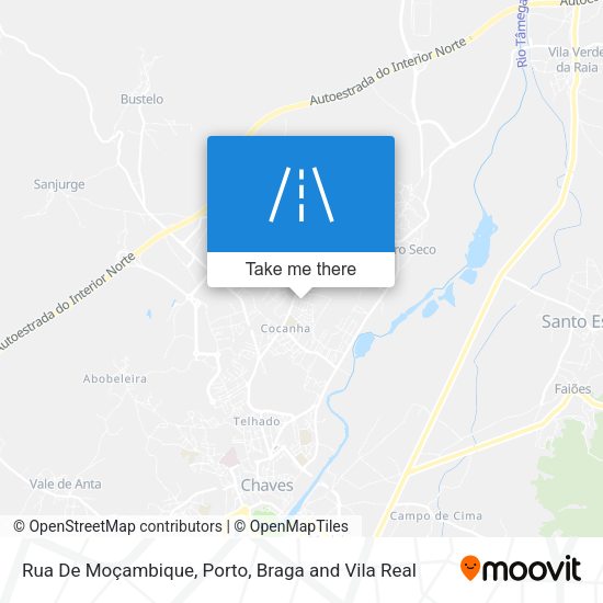 Rua De Moçambique mapa