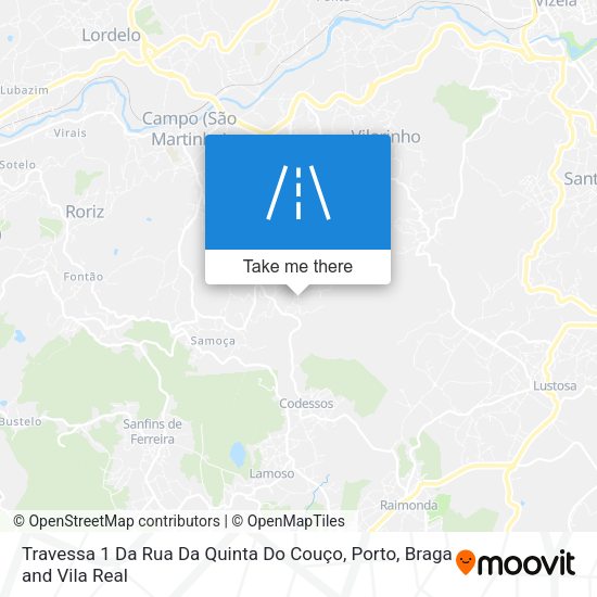 Travessa 1 Da Rua Da Quinta Do Couço mapa
