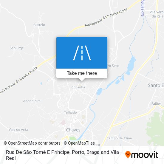 Rua De São Tomé E Príncipe mapa
