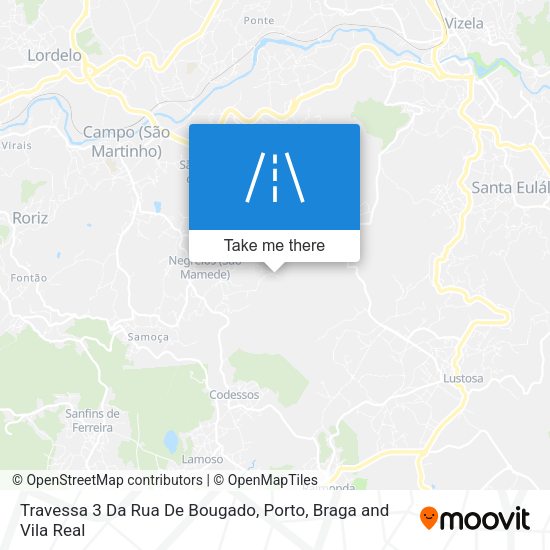 Travessa 3 Da Rua De Bougado mapa