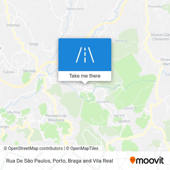 Rua De São Paulos mapa