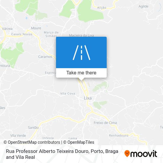 Rua Professor Alberto Teixeira Douro mapa