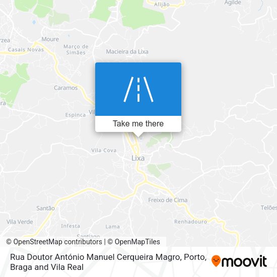 Rua Doutor António Manuel Cerqueira Magro map