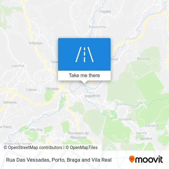 Rua Das Vessadas map