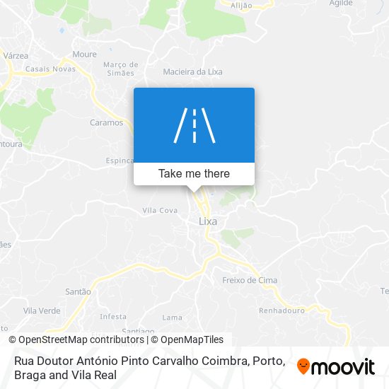 Rua Doutor António Pinto Carvalho Coimbra map